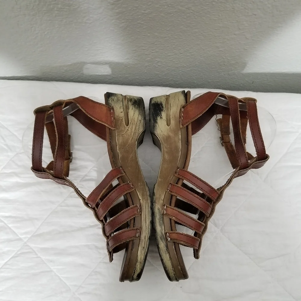 Sanita Aurora Brown‎ Strappy Gladiator Sandals 40